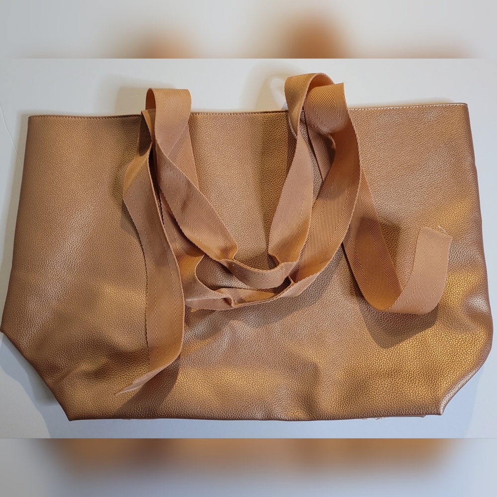 Saks Fifth Avenue  Tan Brown Nylon Tote New